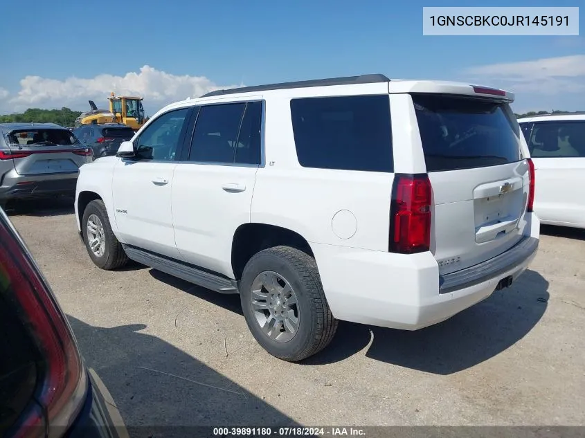 2018 Chevrolet Tahoe Lt VIN: 1GNSCBKC0JR145191 Lot: 39891180