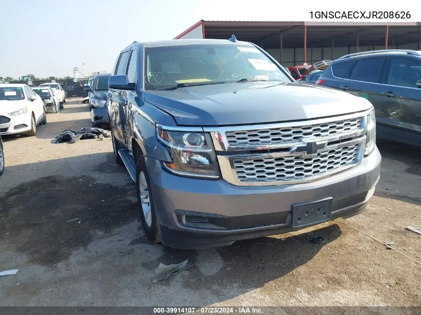 1GNSCAECXJR208626 2018 Chevrolet Tahoe Ls