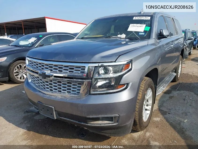 1GNSCAECXJR208626 2018 Chevrolet Tahoe Ls