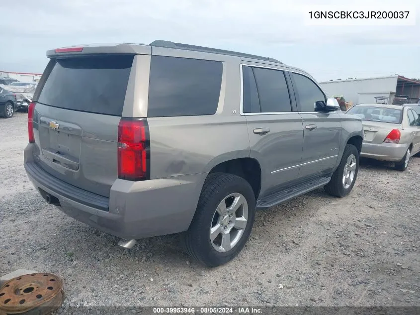 2018 Chevrolet Tahoe Lt VIN: 1GNSCBKC3JR200037 Lot: 39953946