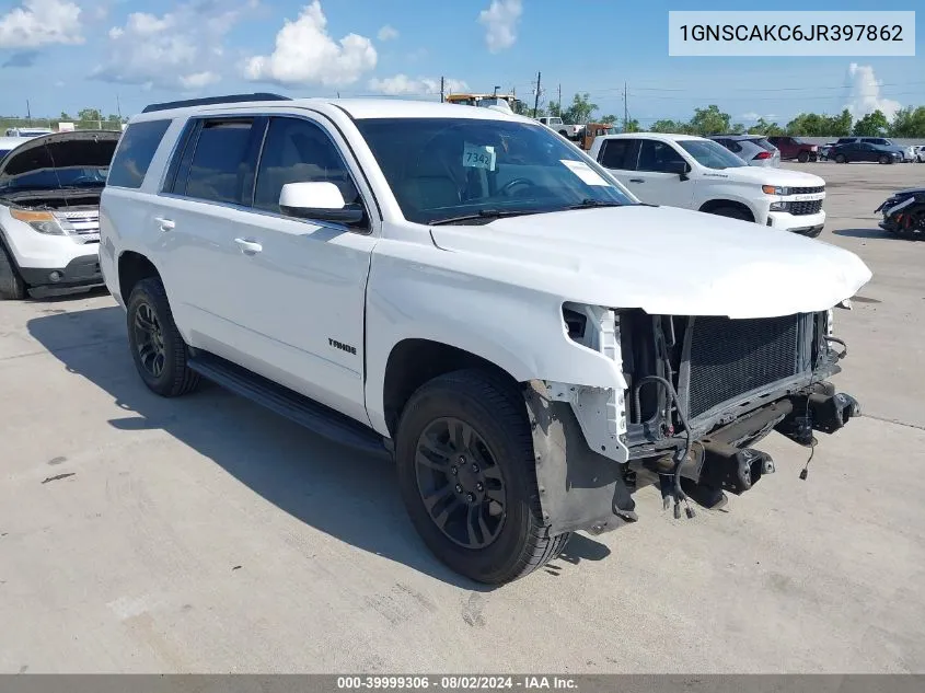 2018 Chevrolet Tahoe Ls VIN: 1GNSCAKC6JR397862 Lot: 39999306