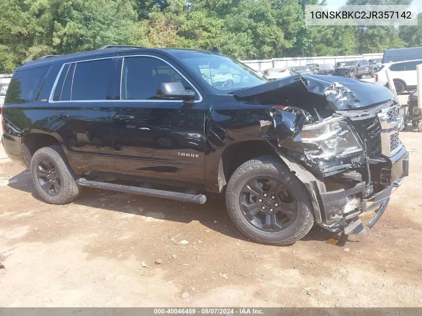 2018 Chevrolet Tahoe Lt VIN: 1GNSKBKC2JR357142 Lot: 40046459