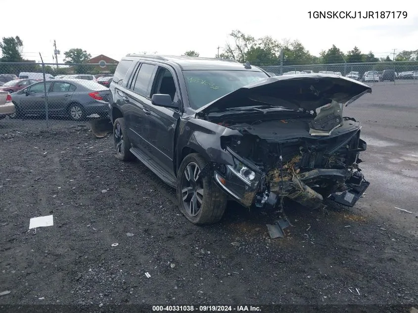 2018 Chevrolet Tahoe Premier VIN: 1GNSKCKJ1JR187179 Lot: 40331038