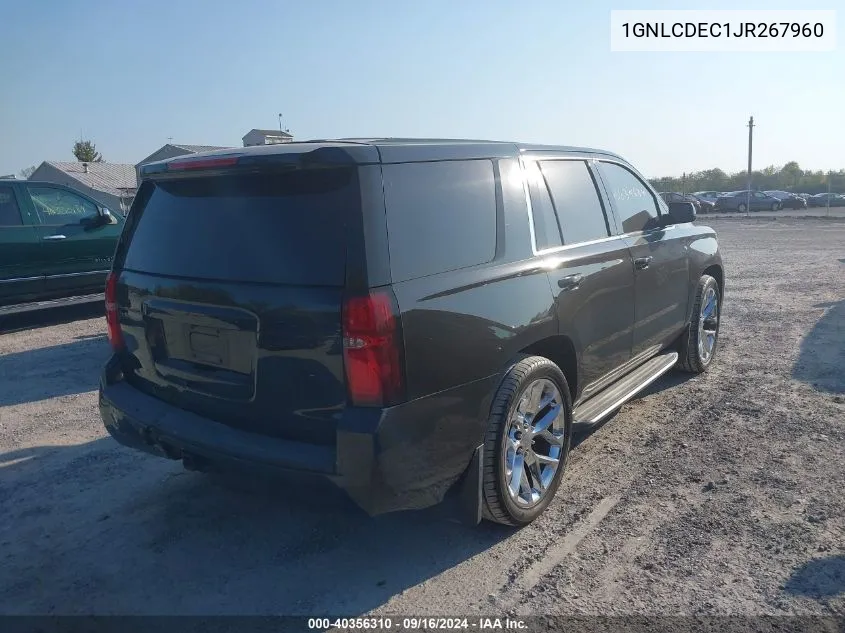 2018 Chevrolet Tahoe Commercial Fleet VIN: 1GNLCDEC1JR267960 Lot: 40356310