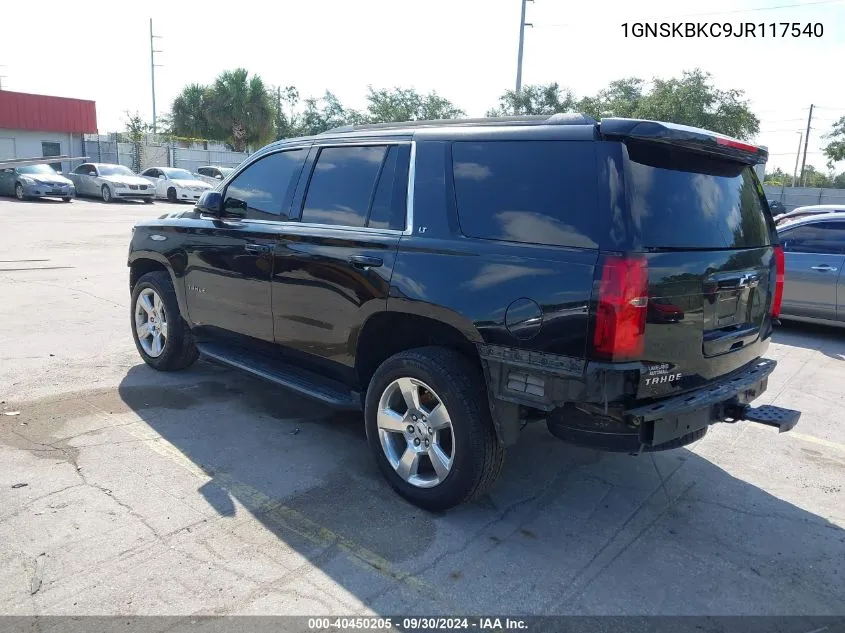 2018 Chevrolet Tahoe K1500 Lt VIN: 1GNSKBKC9JR117540 Lot: 40450205