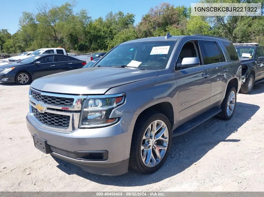 2018 Chevrolet Tahoe Lt VIN: 1GNSCBKC8JR221322 Lot: 40450458