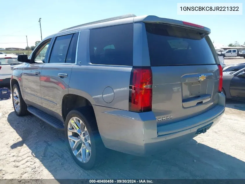 2018 Chevrolet Tahoe Lt VIN: 1GNSCBKC8JR221322 Lot: 40450458