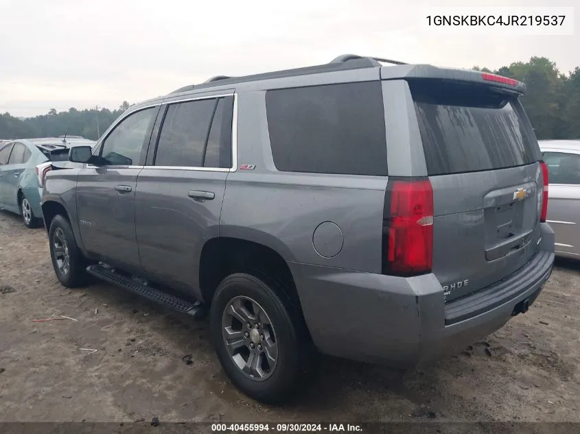 2018 Chevrolet Tahoe K1500 Lt VIN: 1GNSKBKC4JR219537 Lot: 40455994