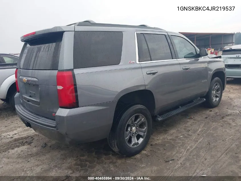 2018 Chevrolet Tahoe K1500 Lt VIN: 1GNSKBKC4JR219537 Lot: 40455994