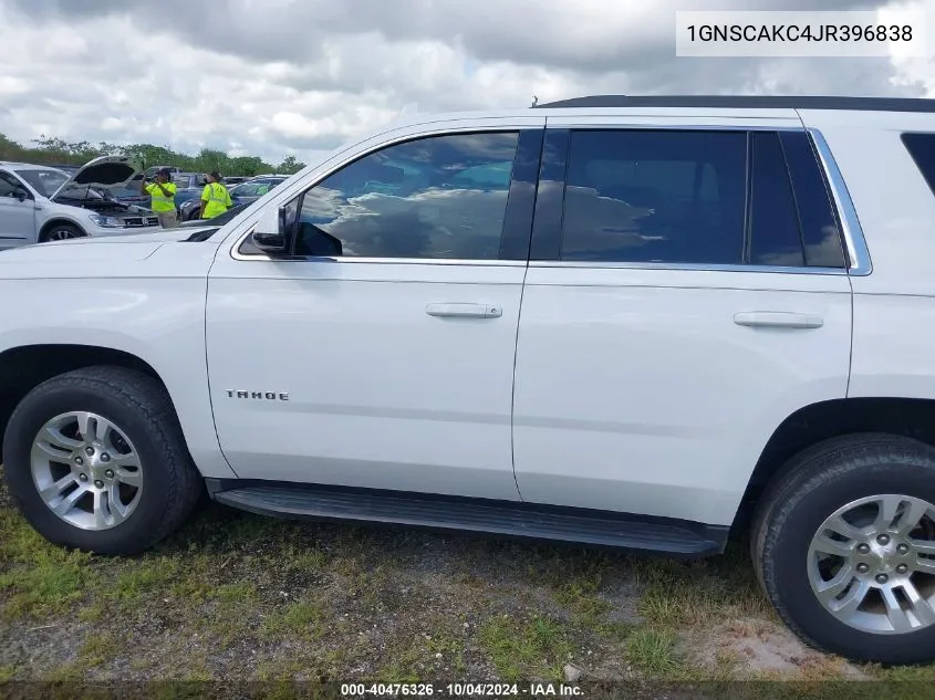 2018 Chevrolet Tahoe Ls VIN: 1GNSCAKC4JR396838 Lot: 40476326