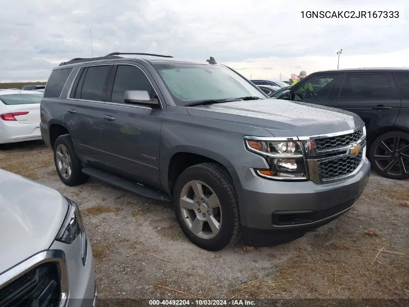 2018 Chevrolet Tahoe Ls VIN: 1GNSCAKC2JR167333 Lot: 40492204