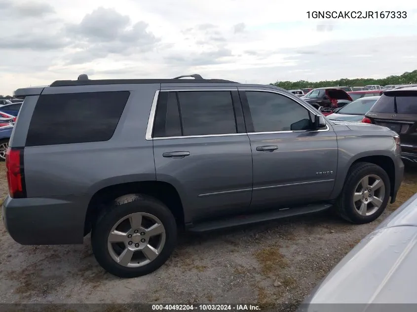 2018 Chevrolet Tahoe Ls VIN: 1GNSCAKC2JR167333 Lot: 40492204