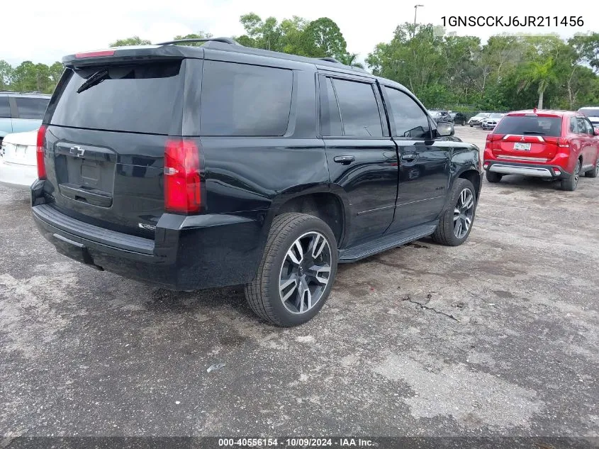 1GNSCCKJ6JR211456 2018 Chevrolet Tahoe C1500 Premier