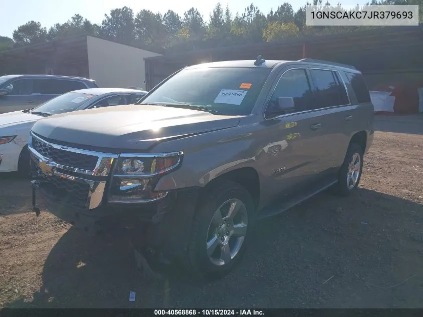 2018 Chevrolet Tahoe Ls VIN: 1GNSCAKC7JR379693 Lot: 40568868