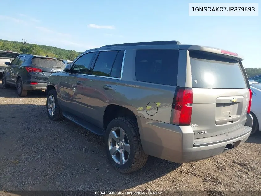 2018 Chevrolet Tahoe Ls VIN: 1GNSCAKC7JR379693 Lot: 40568868