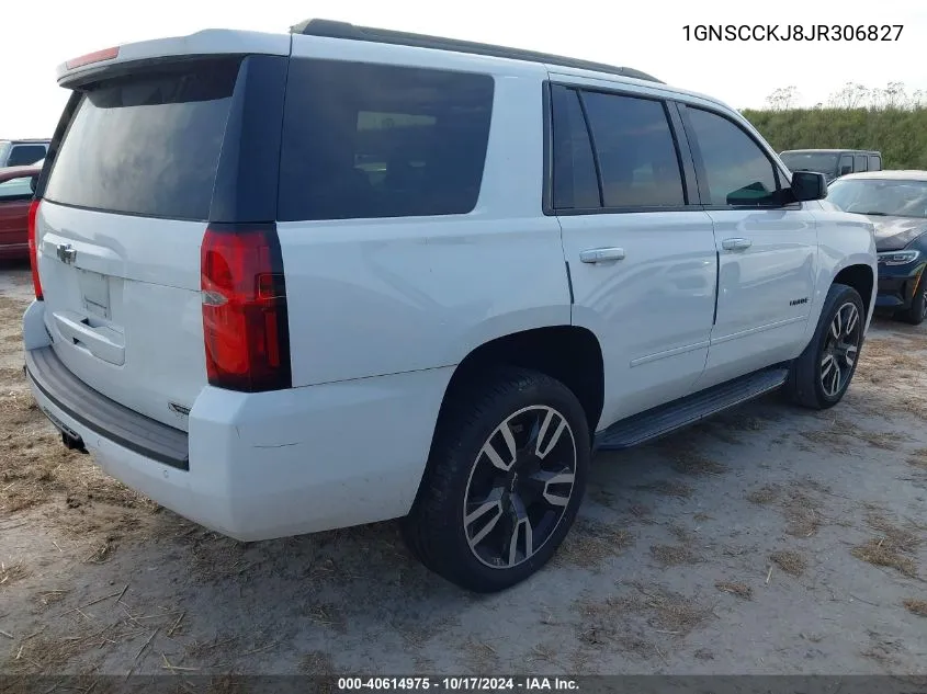 2018 Chevrolet Tahoe C1500 Premier VIN: 1GNSCCKJ8JR306827 Lot: 40614975