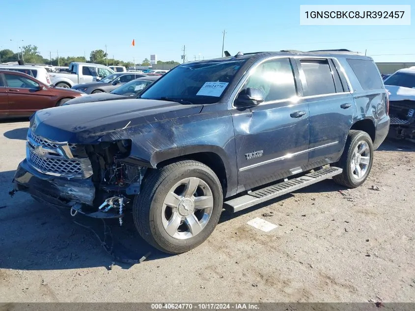 2018 Chevrolet Tahoe Lt VIN: 1GNSCBKC8JR392457 Lot: 40624770