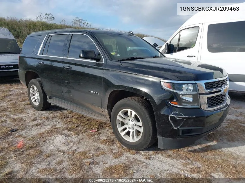 2018 Chevrolet Tahoe C1500 Lt VIN: 1GNSCBKCXJR209463 Lot: 40625276