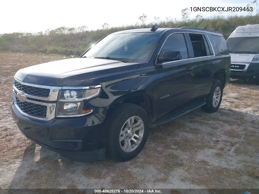 2018 Chevrolet Tahoe C1500 Lt VIN: 1GNSCBKCXJR209463 Lot: 40625276