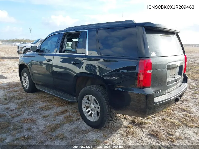 2018 Chevrolet Tahoe C1500 Lt VIN: 1GNSCBKCXJR209463 Lot: 40625276