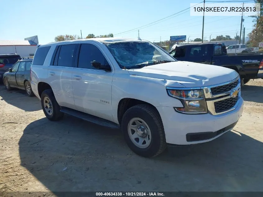 2018 Chevrolet Tahoe Commercial Fleet VIN: 1GNSKEEC7JR226513 Lot: 40634338