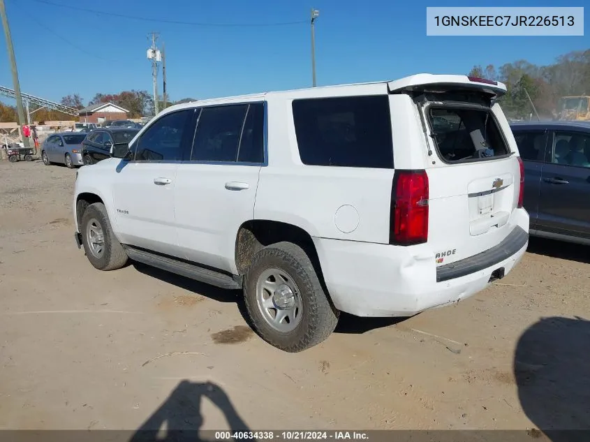 1GNSKEEC7JR226513 2018 Chevrolet Tahoe Commercial Fleet