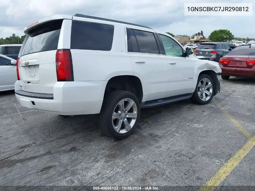 2018 Chevrolet Tahoe Lt VIN: 1GNSCBKC7JR290812 Lot: 40655122