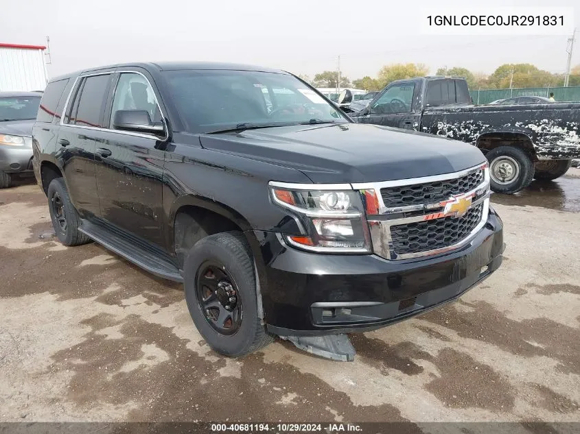 2018 Chevrolet Tahoe Commercial Fleet VIN: 1GNLCDEC0JR291831 Lot: 40681194