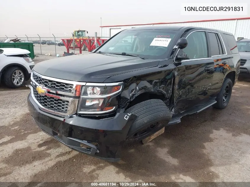 2018 Chevrolet Tahoe Commercial Fleet VIN: 1GNLCDEC0JR291831 Lot: 40681194