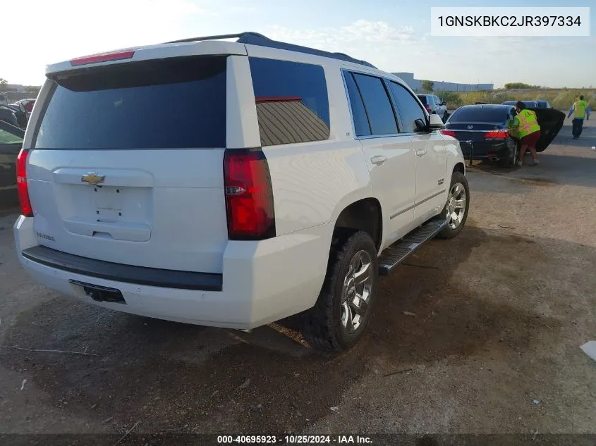 2018 Chevrolet Tahoe K1500 Lt VIN: 1GNSKBKC2JR397334 Lot: 40695923