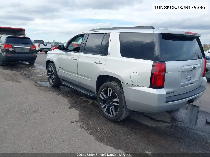 2018 Chevrolet Tahoe Premier VIN: 1GNSKCKJXJR179386 Lot: 40724947