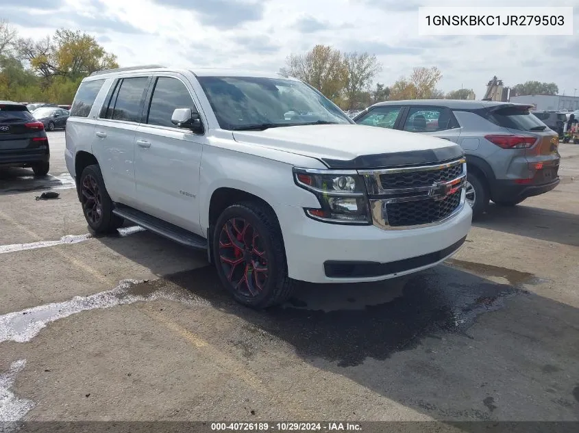 2018 Chevrolet Tahoe Lt VIN: 1GNSKBKC1JR279503 Lot: 40726189