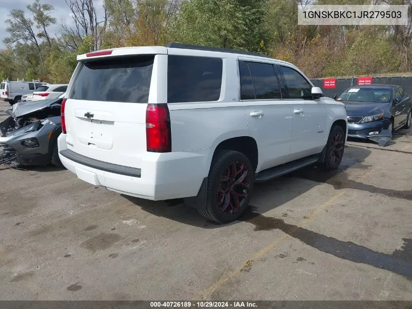 2018 Chevrolet Tahoe Lt VIN: 1GNSKBKC1JR279503 Lot: 40726189