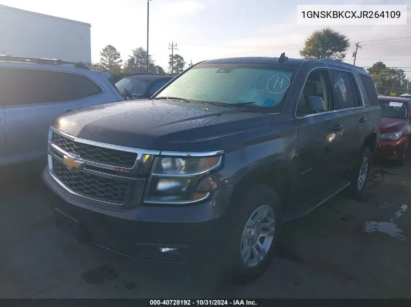 1GNSKBKCXJR264109 2018 Chevrolet Tahoe Lt