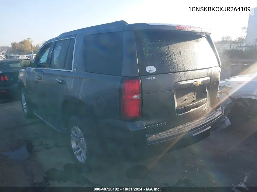 1GNSKBKCXJR264109 2018 Chevrolet Tahoe Lt