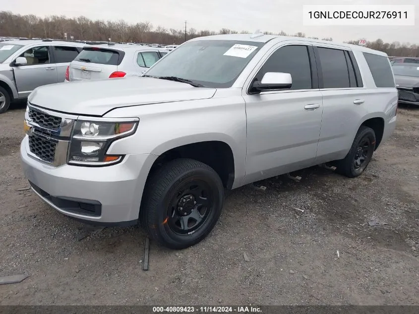 2018 Chevrolet Tahoe Commercial Fleet VIN: 1GNLCDEC0JR276911 Lot: 40809423