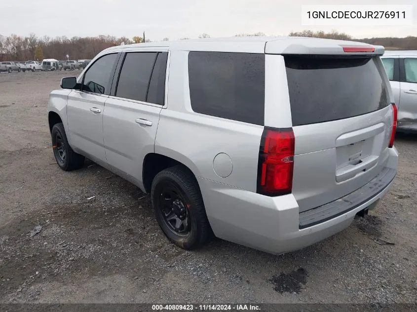 2018 Chevrolet Tahoe Commercial Fleet VIN: 1GNLCDEC0JR276911 Lot: 40809423