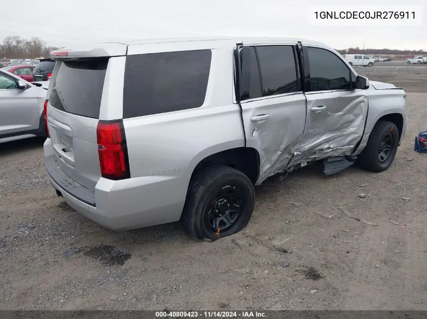 2018 Chevrolet Tahoe Commercial Fleet VIN: 1GNLCDEC0JR276911 Lot: 40809423