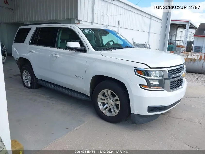 1GNSCBKC2JR12787 2018 Chevrolet Tahoe Lt