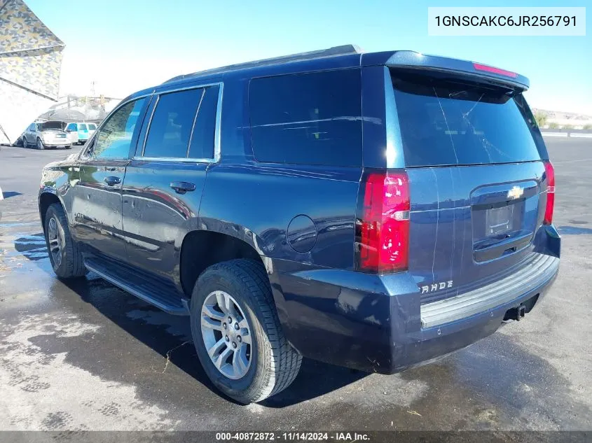 2018 Chevrolet Tahoe Ls VIN: 1GNSCAKC6JR256791 Lot: 40872872