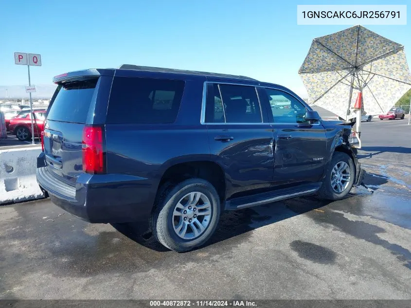 2018 Chevrolet Tahoe Ls VIN: 1GNSCAKC6JR256791 Lot: 40872872