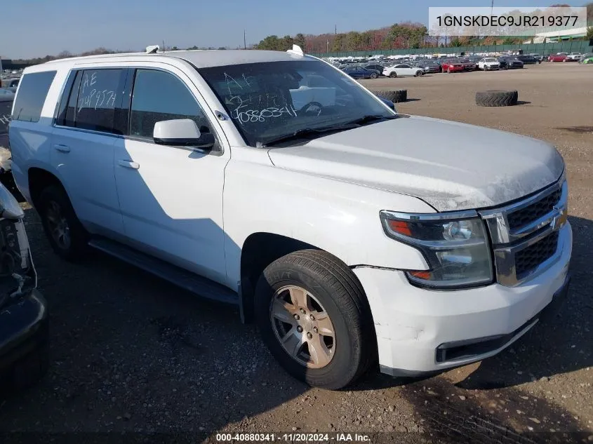 2018 Chevrolet Tahoe Commercial Fleet VIN: 1GNSKDEC9JR219377 Lot: 40880341