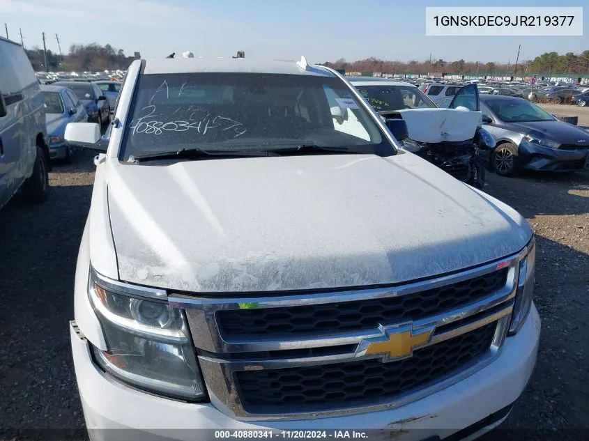 2018 Chevrolet Tahoe Commercial Fleet VIN: 1GNSKDEC9JR219377 Lot: 40880341