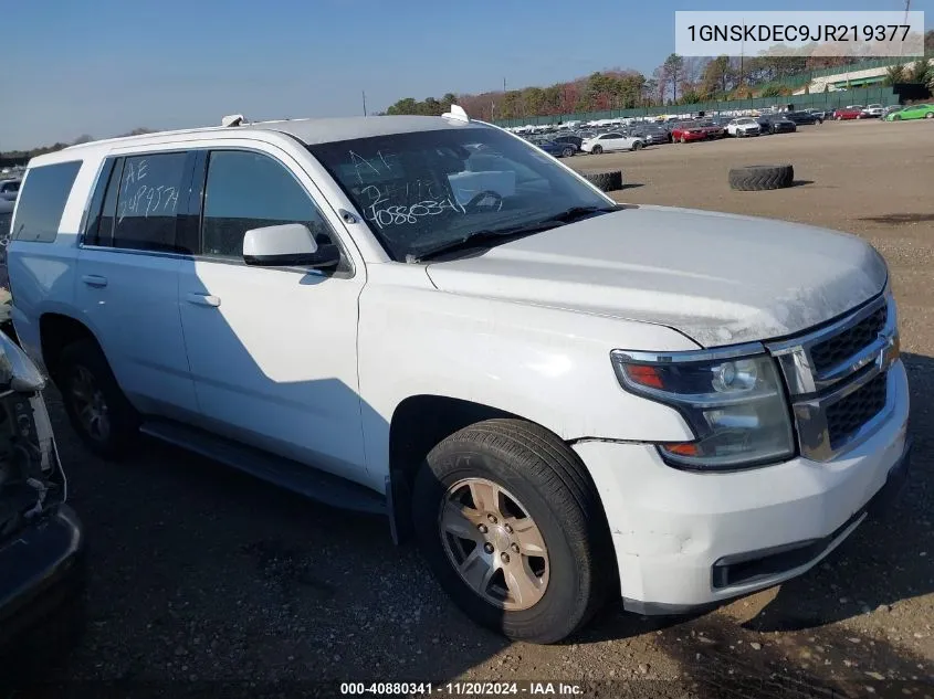 2018 Chevrolet Tahoe Commercial Fleet VIN: 1GNSKDEC9JR219377 Lot: 40880341