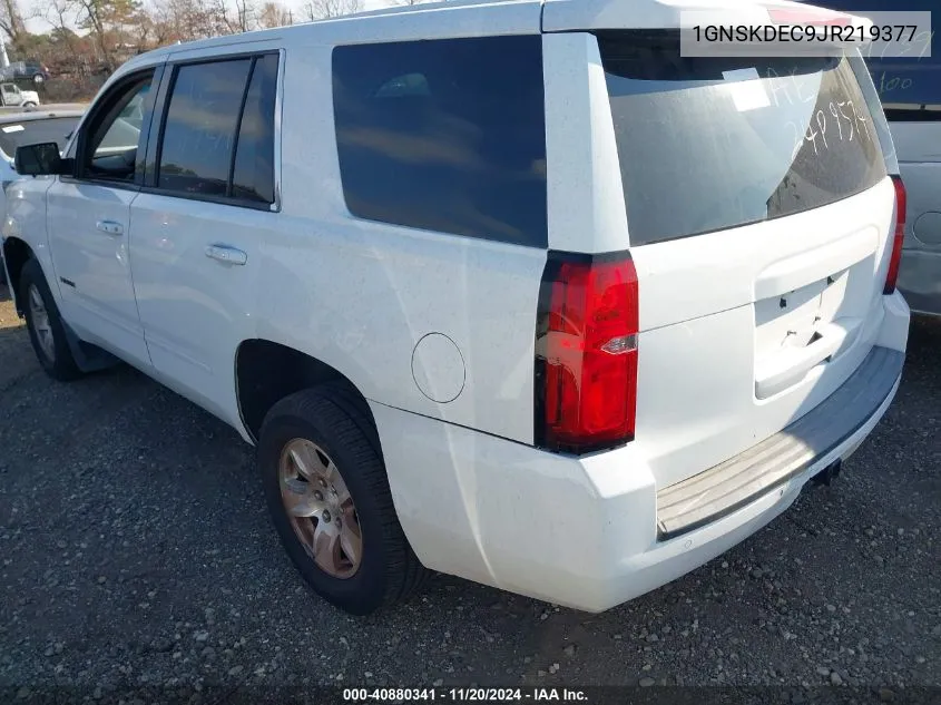 2018 Chevrolet Tahoe Commercial Fleet VIN: 1GNSKDEC9JR219377 Lot: 40880341