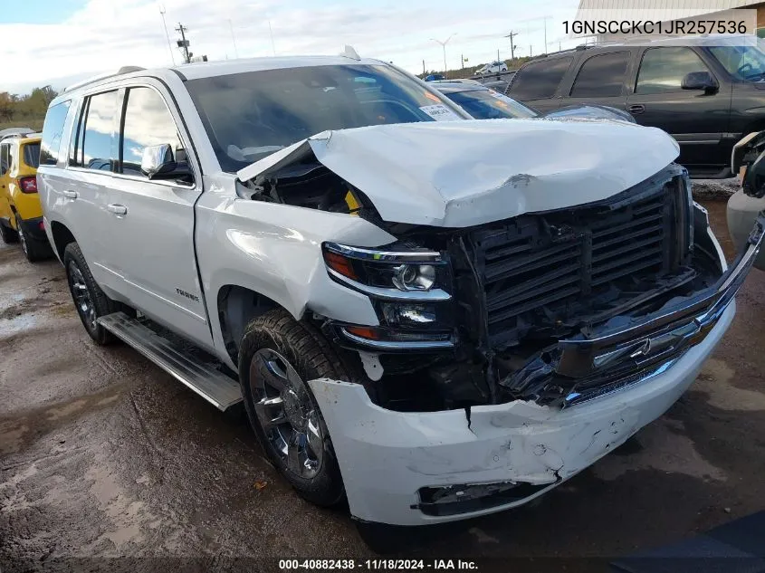 2018 Chevrolet Tahoe Premier VIN: 1GNSCCKC1JR257536 Lot: 40882438