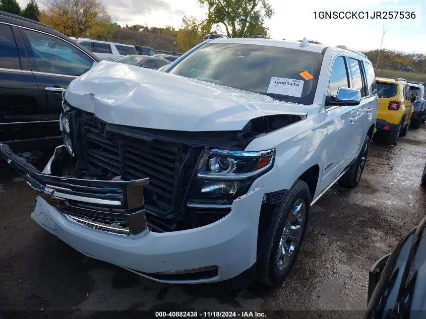 2018 Chevrolet Tahoe Premier VIN: 1GNSCCKC1JR257536 Lot: 40882438