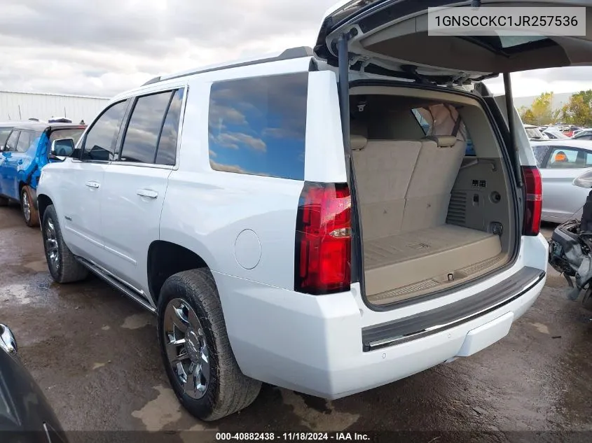 2018 Chevrolet Tahoe Premier VIN: 1GNSCCKC1JR257536 Lot: 40882438