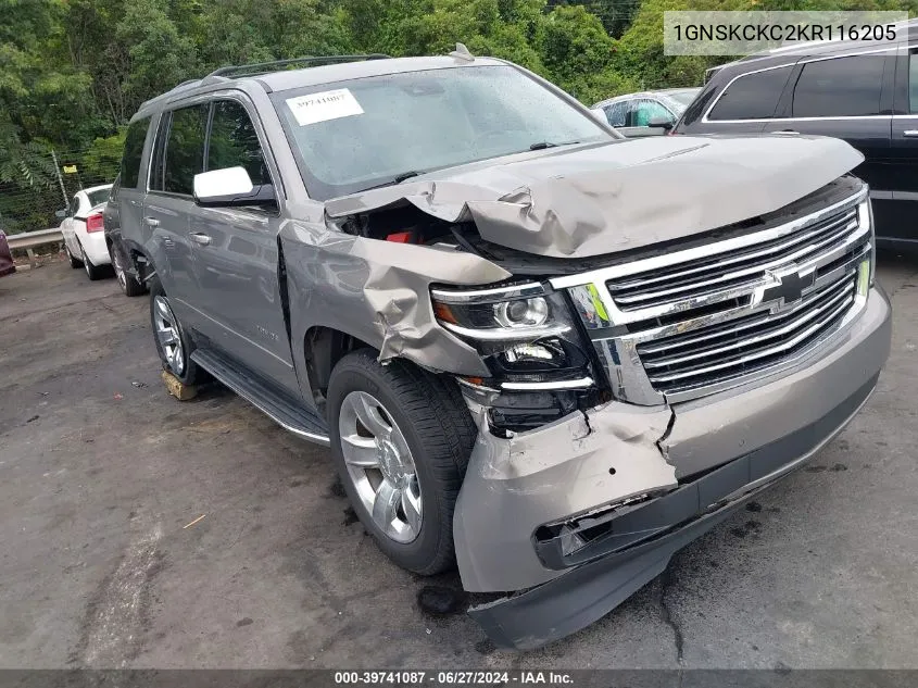 2019 Chevrolet Tahoe Premier VIN: 1GNSKCKC2KR116205 Lot: 39741087