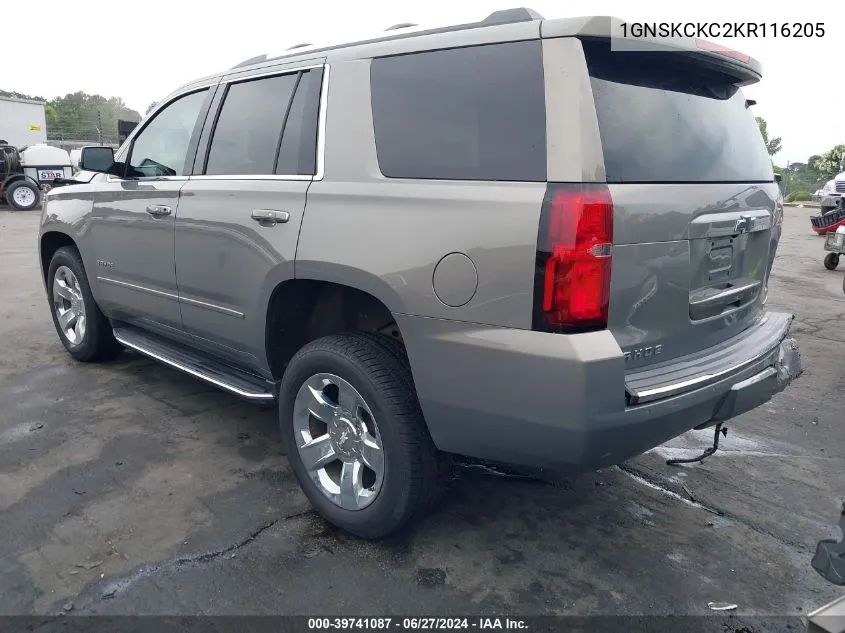 1GNSKCKC2KR116205 2019 Chevrolet Tahoe Premier